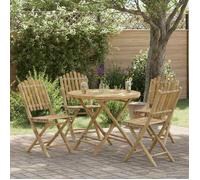vidaXL : Ensemble de 4 chaises de jardin en bambou naturel