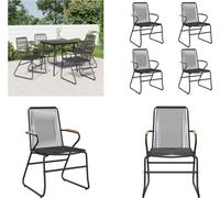 vidaXL Chaise de jardin 4 pcs noir 58x59x85,5 cm PVC Rotin - Chaise de jardin - Chaise Lounge - Chaise de terrasse