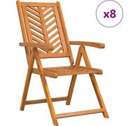 vidaXL Chaise de jardin 8 pièces Marron 57 x 72 x 109 cm Bois massif Acacia