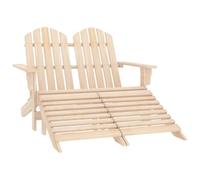Vidaxl Chaise De Jardin Adirondack 2 Places Et Repose-Pied Sapin