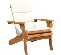 vidaXL Chaise de jardin Adirondack avec coussin en bois massif d'acacia