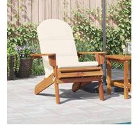 vidaXL Chaise Adirondack de jardin en bois massif d'acacia avec coussin