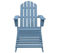 vidaXL Chaise de jardin Adirondack avec pied en bois massif de sapin bleu