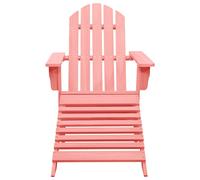 vidaXL Chaise de jardin Adirondack avec pied en bois massif de sapin rose