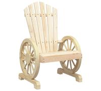 vidaXL Chaise de jardin Adirondack - Bois massif de sapin - Beige G