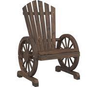 vidaXL Chaise de Jardin AdiRondack, Fauteuil avec Dossier, Siège avec Accoudoirs, Meuble de Terrasse Patio Extérieur, Bois 365090