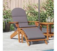 vidaXL Chaise de jardin Adirondack et repose-pieds bois massif acacia 360034