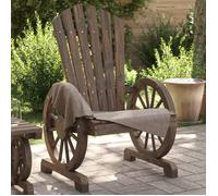 vidaXL Chaise de jardin AdiRondack 365090 - Bois massif de sapin, dossier et accoudoirs - Marron G