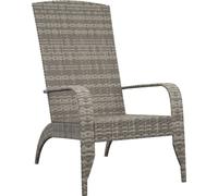 vidaXL Chaise de jardin Adirondack Gris Poly Rattan