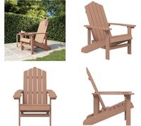 vidaXL Chaise de jardin Adirondack HDPE marron - Chaise de jardin - Chaises de jardin - Chaise d'extérieur - Fauteuil de jardin