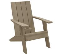 vidaXL Chaise de jardin Adirondack Marron clair 75x88,5x89,5 cm Polypropylène