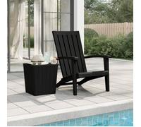 vidaXL Chaise de jardin Adirondack Noire en polypropylène