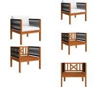 vidaXL Chaise de jardin avec coussin acacia massif - éléments de canapé de jardin
