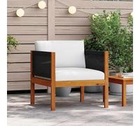 vidaXL Chaise de jardin avec coussin en acacia massif