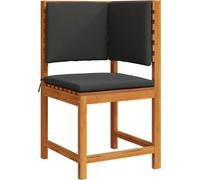vidaXL Chaise de jardin avec coussin Marron 50 x 50 x 91cm Bois massif Acacia