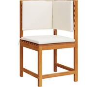 vidaXL Chaise de jardin avec coussin Marron 50 x 50 x 91cm Bois massif Acacia