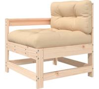 vidaXL Chaise de jardin en pin massif avec coussin