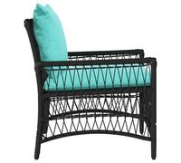 Vidaxl Chaise De Jardin Avec Coussins Noire 60x70x78 Cm En Polyrotin