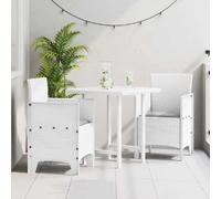 vidaXL Chaise de Jardin - Ensemble de 2 Blanc et Gris Clair
