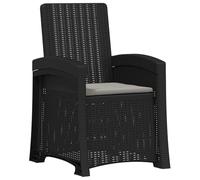 vidaXL Chaise de jardin inclinable effet rotin, fauteuil inclinable moderne, résistant aux intempéries, siège réglable pour terrasse ou bord de piscine