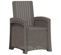 vidaXL Chaise longue de jardin imitation rotin, gris clair, PP