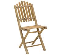 vidaXL Chaise de jardin, lot de 4, bambou naturel