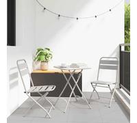 vidaXL Chaise de jardin pliante, lot de 2, beige, 42 x 52 x 82 cm