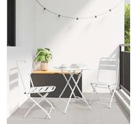 vidaXL Chaise de jardin pliante, lot de 2, blanche, 42 x 52 x 82 cm
