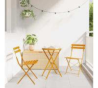 vidaXL Chaise de jardin pliante 2 pcs Moutarde 42 x 46 x 82cm Métal