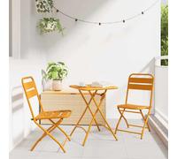 vidaXL Chaise de jardin pliante 2 pcs Moutarde 42 x 52 x 82 cm