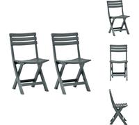 vidaXL Chaise de jardin pliante 2 pcs. Plastique Vert - Chaises de jardin