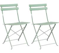 vidaXL Chaise de jardin pliante 2 pièces Menthe claire 42 x 46 x 82 cm Métal