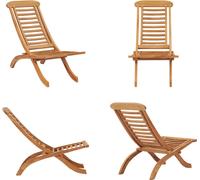 vidaXL Chaise de jardin pliante 50x90x69 cm bois massif teck - Chaise de jardin - Chaise de terrasse - Chaise de jardin pliante