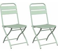 vidaXL Chaise de jardin pliante, lot de 2, vert menthe clair, 42 x 52 x 82 cm
