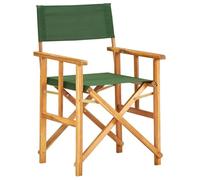 vidaXL Chaise de metteur en scène bois massif d'acacia vert 45953