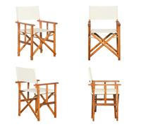 vidaXL Chaise de metteur en scène en bois d'acacia massif - Chaise de metteur en scène - Chaises de metteur en scène - Chaise de jardin - Chaises de jardin