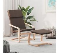 Chaise de relaxation avec repose-pied Marron foncé Tissu, chaise de salle à manger, chaise, mobilier de salon, chaise de bureau, fauteuil