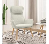 vidaXL Chaise de relaxation 341360 Velours Blanc crème