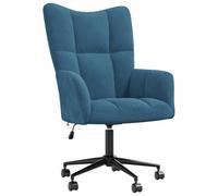 vidaXL Fauteuil de détente 328182 Velours Bleu