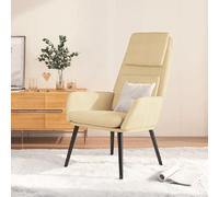 vidaXL Chaise de relaxation - Crème tissu