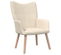 vidaXL Chaise de relaxation Crème Tissu 327921