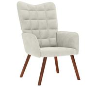 vidaXL Chaise de Relaxation crème Velours