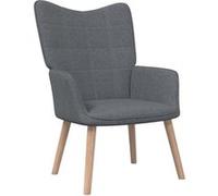 vidaXL Chaise de relaxation Gris foncé Tissu