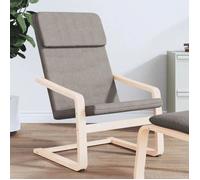 vidaXL Chaise de relaxation Fauteuil rembourré avec coussin Siège salon Moderne Taupe Tissu