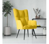 Chaise de relaxation Jaune moutarde Velours
