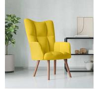 vidaXL Chaise de relaxation en velours jaune moutarde