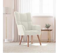 vidaXL Chaise de Relaxation Fauteuil de Détente Siège de Relaxation Chaise de Détente Salon Salle de Séjour Intérieur Blanc 328060