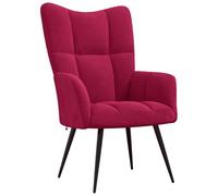 vidaXL Chaise de Relaxation Fauteuil de Détente Siège de Relaxation Chaise de Détente Salon Salle de Séjour Intérieur Rouge Bordeaux Velours