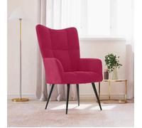vidaXL Chaise de relaxation Rouge bordeaux Velours