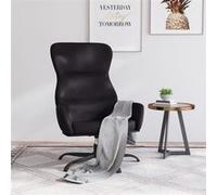vidaXL Chaise de Relaxation Fauteuil de Relaxation Chaise de Salon Siège de Salon Meuble de Salle de Séjour Intérieur Noir Similicuir Noir G